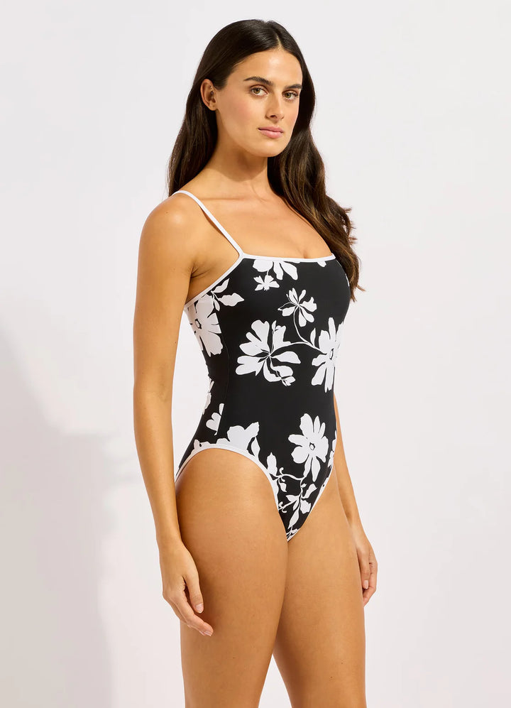SEAFOLLY - SQUARE NECK ONE PIECE