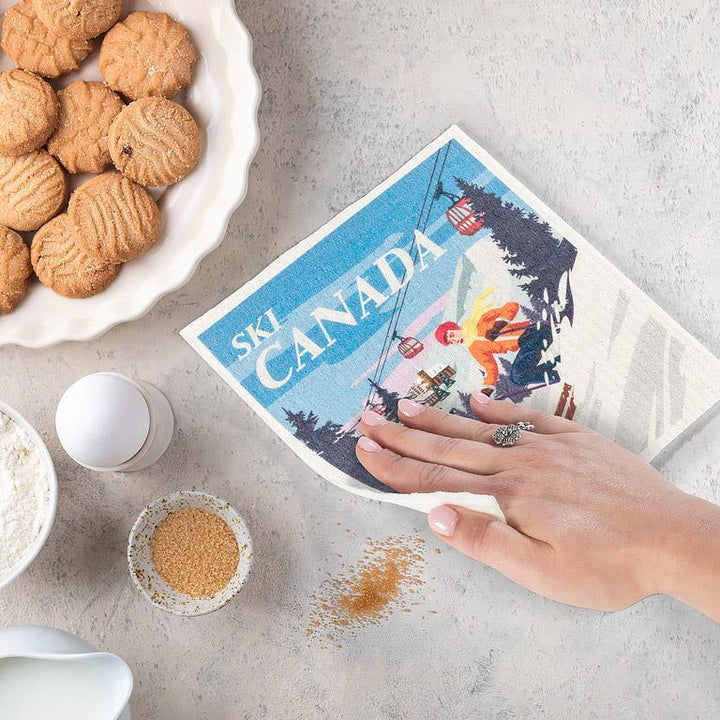 ABBOTT - GRAPHIC SKI CANADA DISHCLOTH