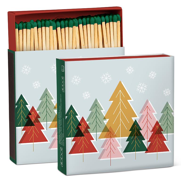 ABBOTT - PASTEL TREES SQ MATCHES-100STKS-4"L