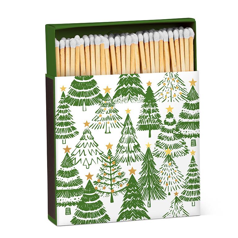 ABBOTT - DECORATED CHRISTMAS TREE MATCHES-100 STKS-4"SQ