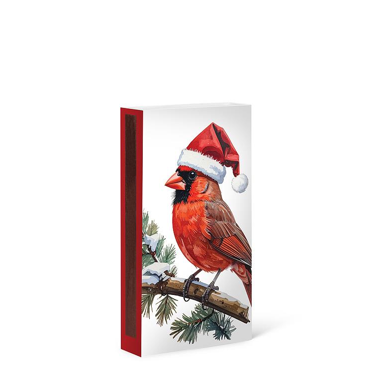 ABBOTT - CARDINAL IN SANTA HAT MATCHES-45 STKS-4"L