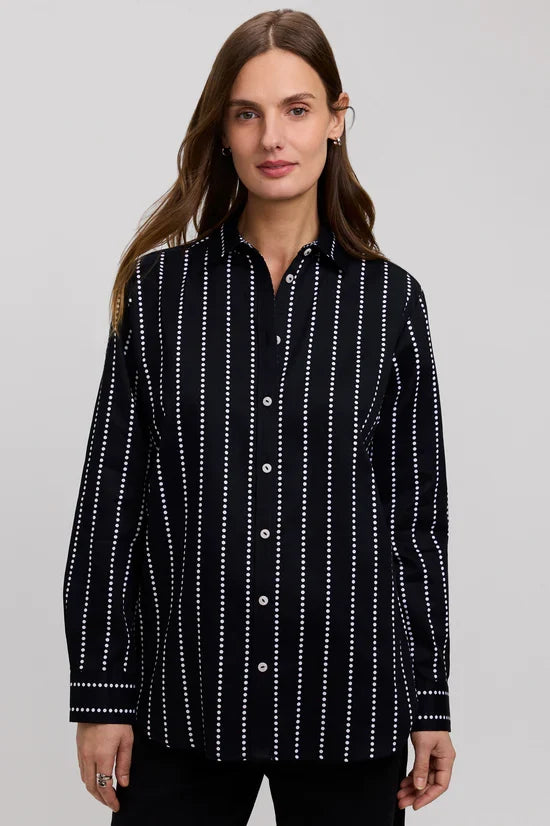 FOXCROFT - BOYFRIEND LONG SLEEVE SHIRT