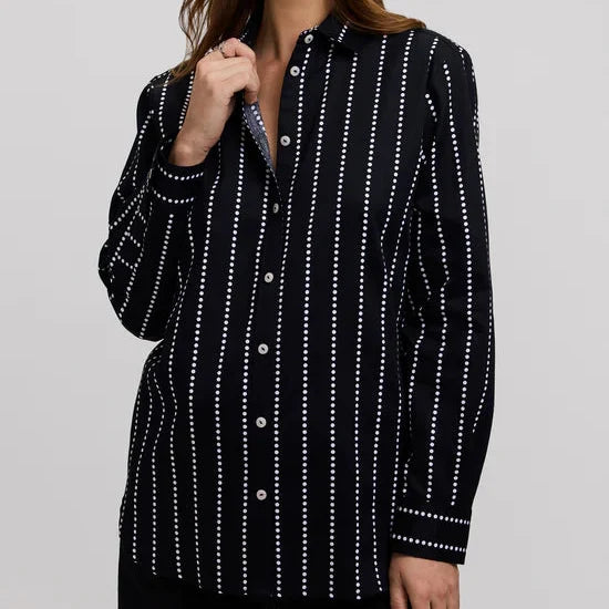 FOXCROFT - BOYFRIEND LONG SLEEVE SHIRT
