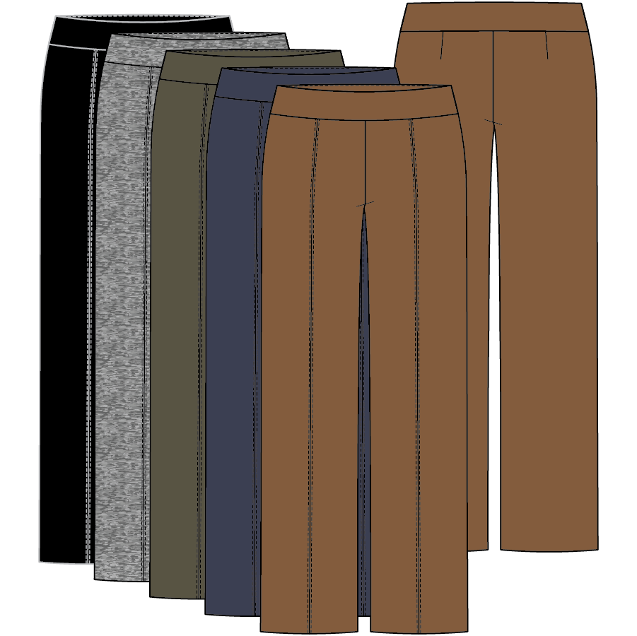 Tribal - Pull-On, Wide Leg Pant #2243O (3 Colours)