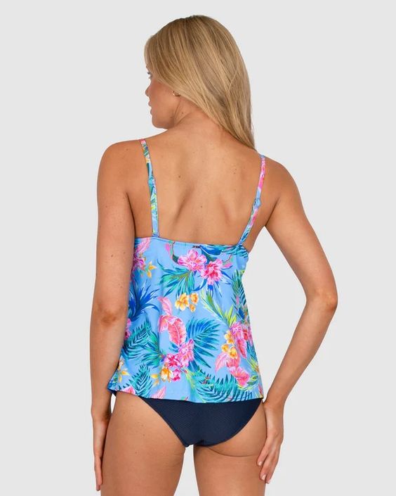 BAKU- WOMEN'S BERMUDA FLORAL SINGLET SWIM TOP