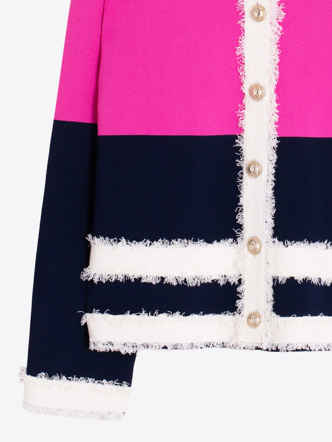 VILAGALLO - WOMEN'S BICOLOUR CARDIGAN