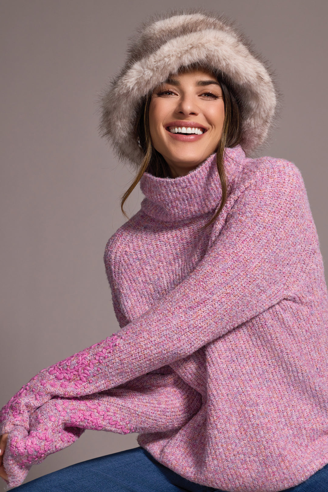 Tribal - Novelty Turtleneck Sweater #23130