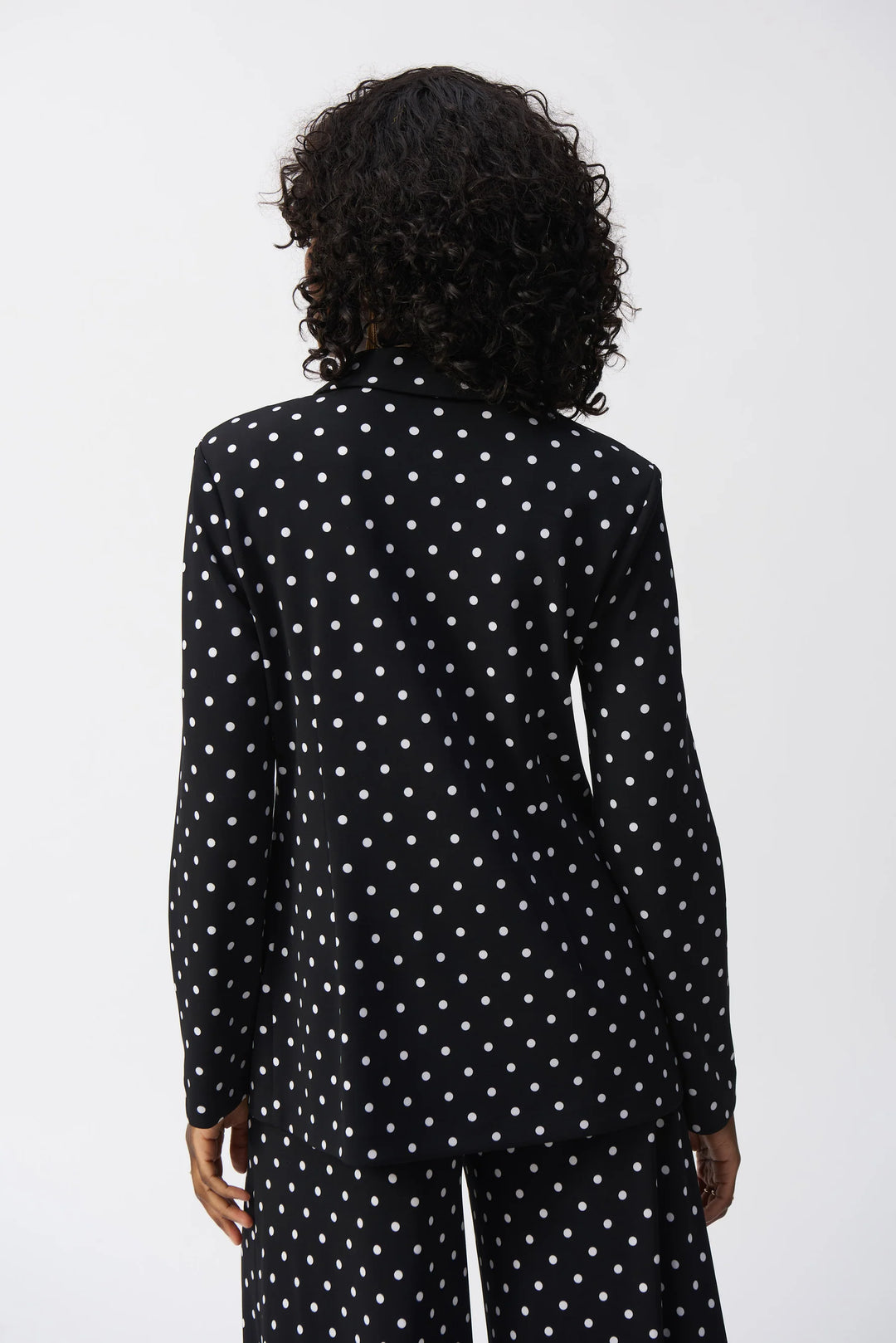 JOSEPH RIBKOFF- WOMEN'S POLKA DOT HIP LENGTH BLAZER