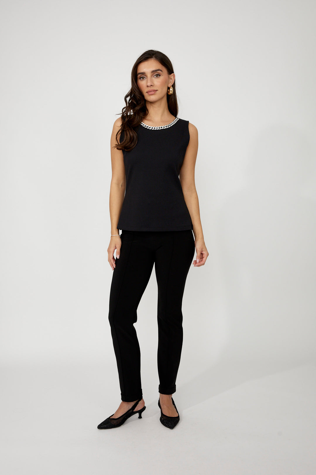 Frank Lyman- Women's Sleeveless Crew Neck Pullover