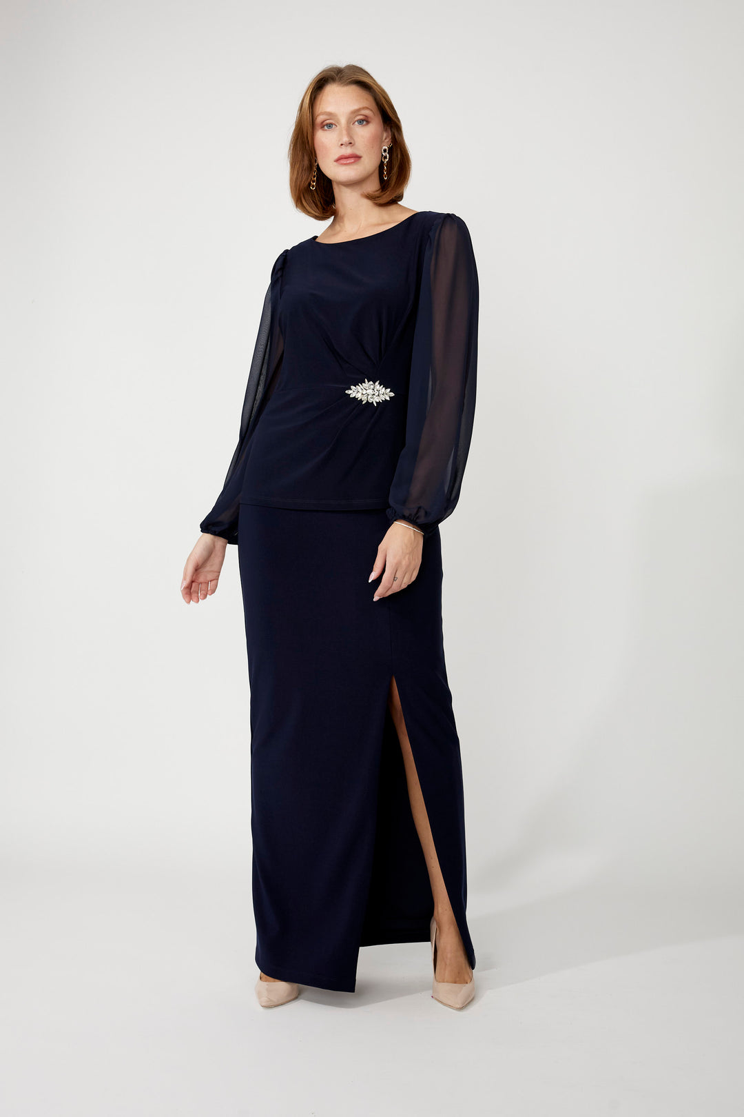 FRANK LYMAN- Women's Elegant Boat Neck Pullover Top