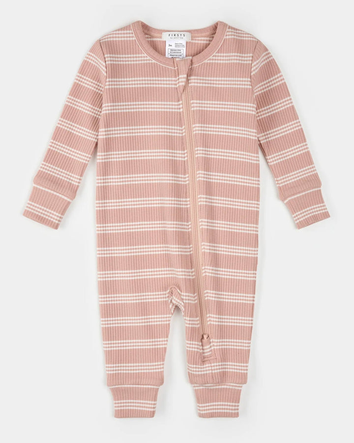 PETIT LEM - BABY MODAL RIBBED SLEEPER
