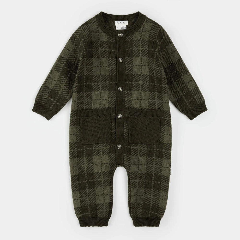 PETIT LEM - KIDS GREEN FARM PLAYSUIT 