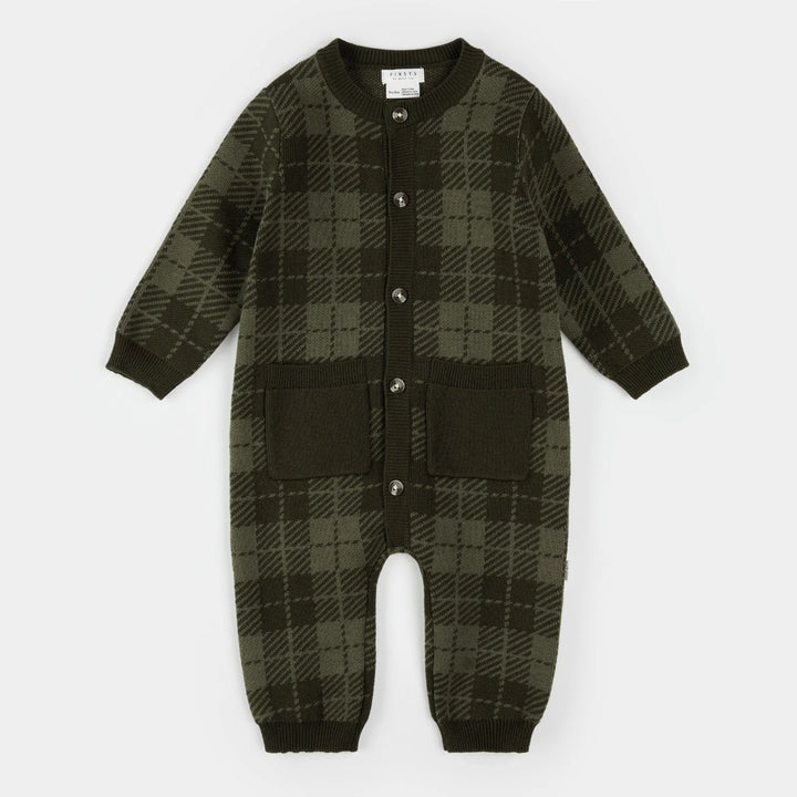 PETIT LEM - KIDS GREEN FARM PLAYSUIT