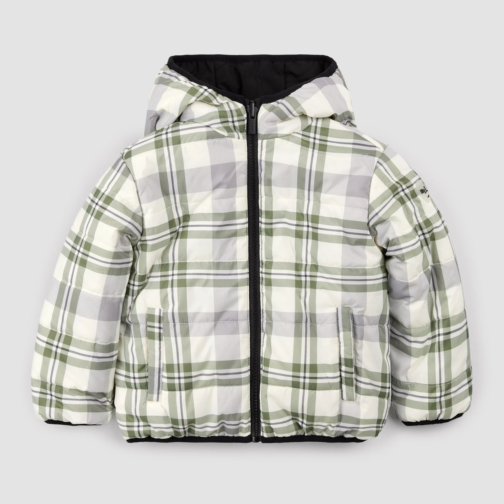 MILES THE LABEL- WINTER MOSS REVERSIBLE JACKET (12M-24M)