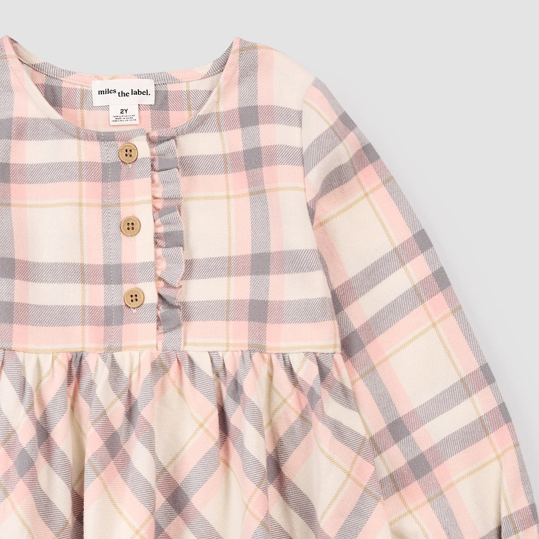 MILES THE LABEL - KIDS Plaid Flannel Dress