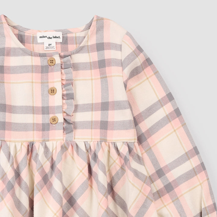 MILES THE LABEL - KIDS Plaid Flannel Dress