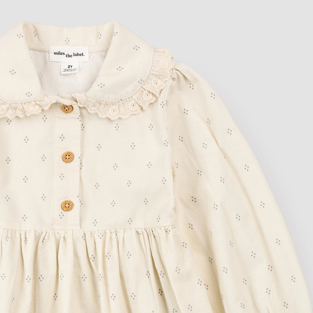 MILES THE LABEL- BABY DIAMOND DOTS DRESS