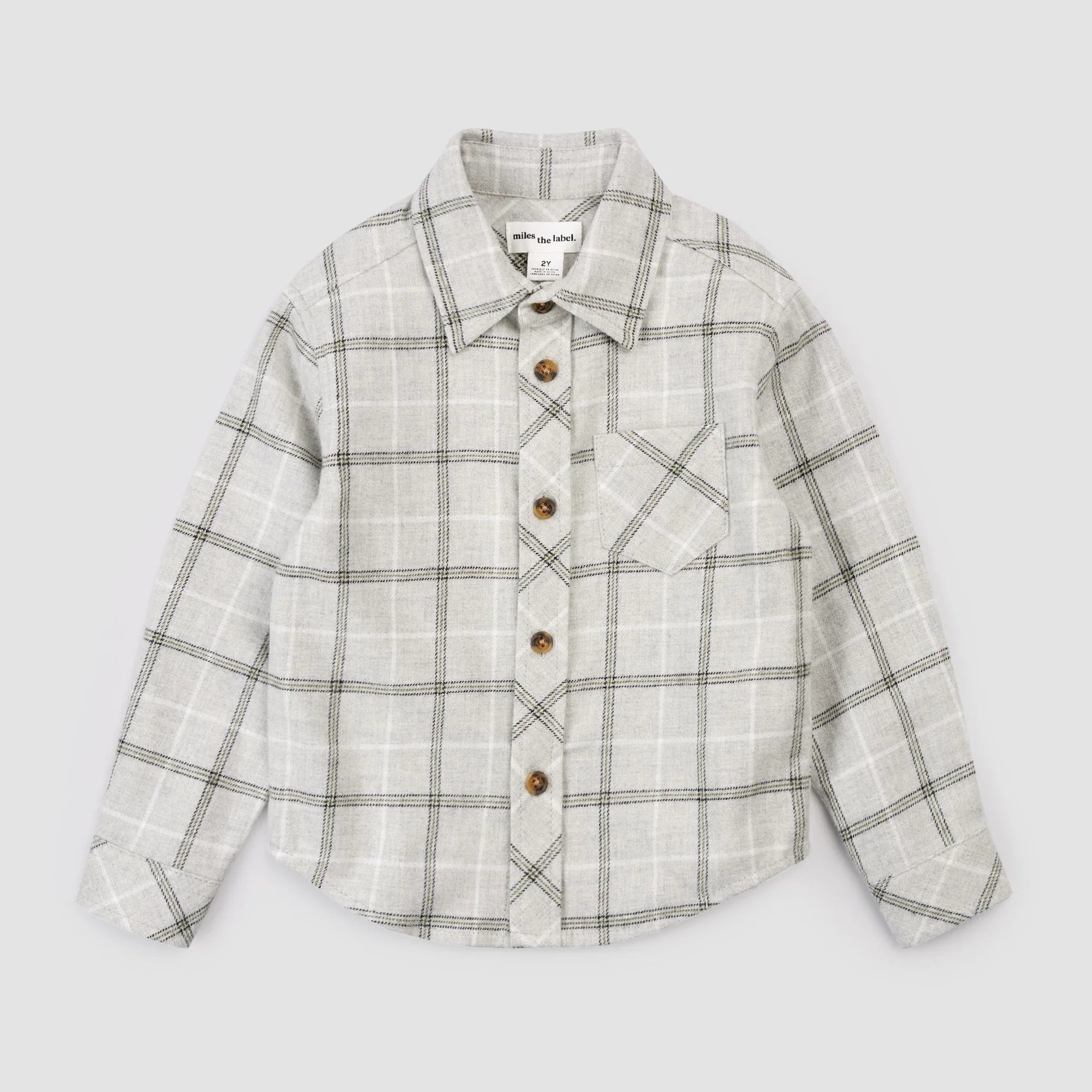 MILES THE LABEL- BABY PLAID FLANNEL SHIRT