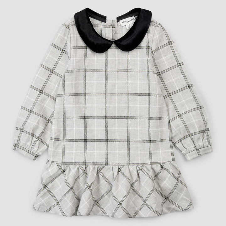 MILES THE LABEL- BABY PLAID FLANNEL DRESS