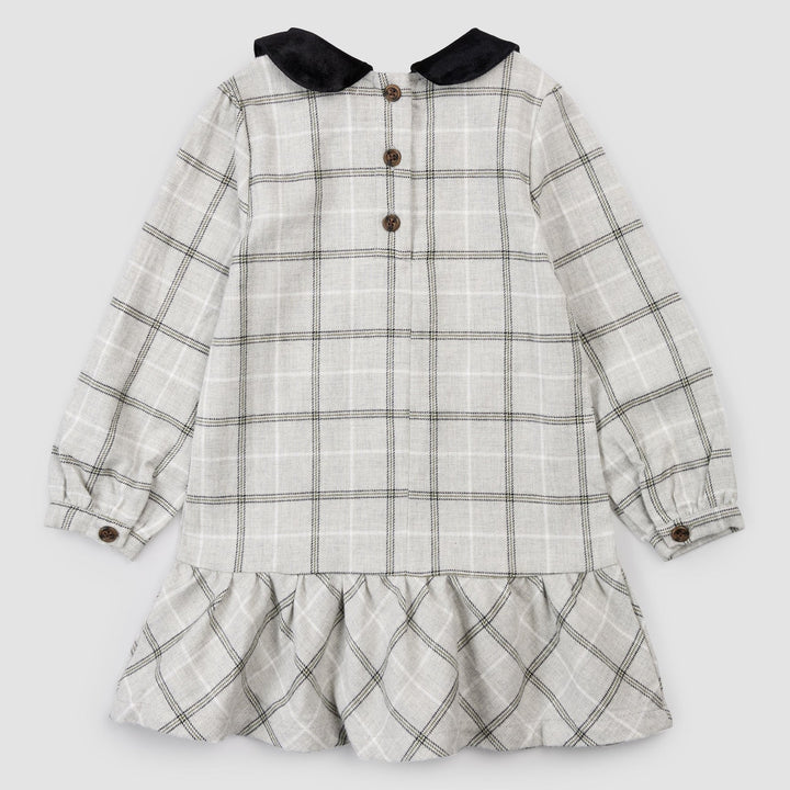 MILES THE LABEL- BABY PLAID FLANNEL DRESS