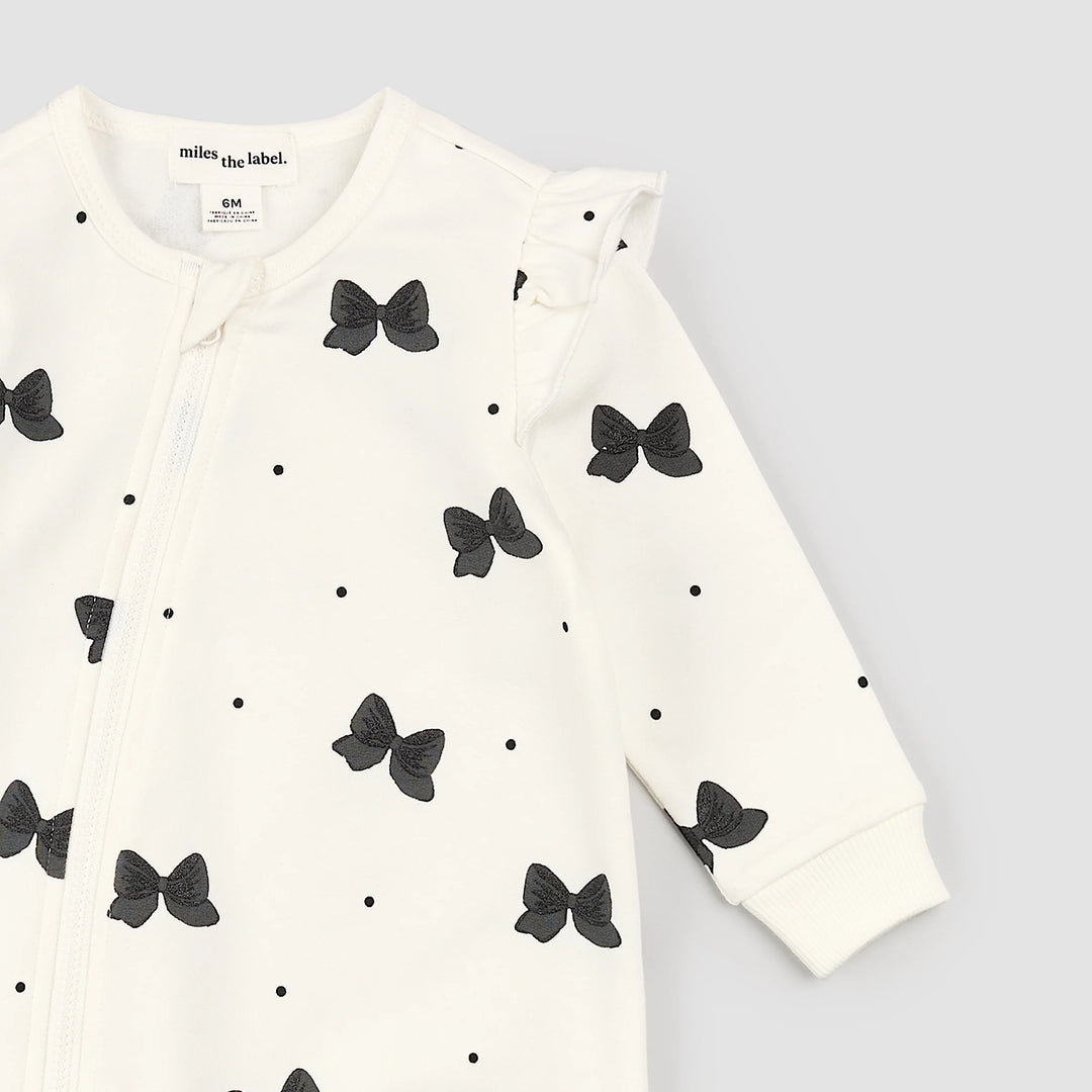 MILES THE LABEL - KIDS GLITTER BOW PLAYSUIT