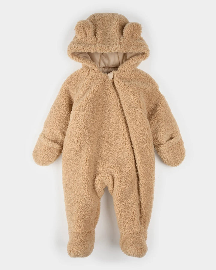 PETIT LEM - KIDS SHERPA BEAR PLAYSUIT