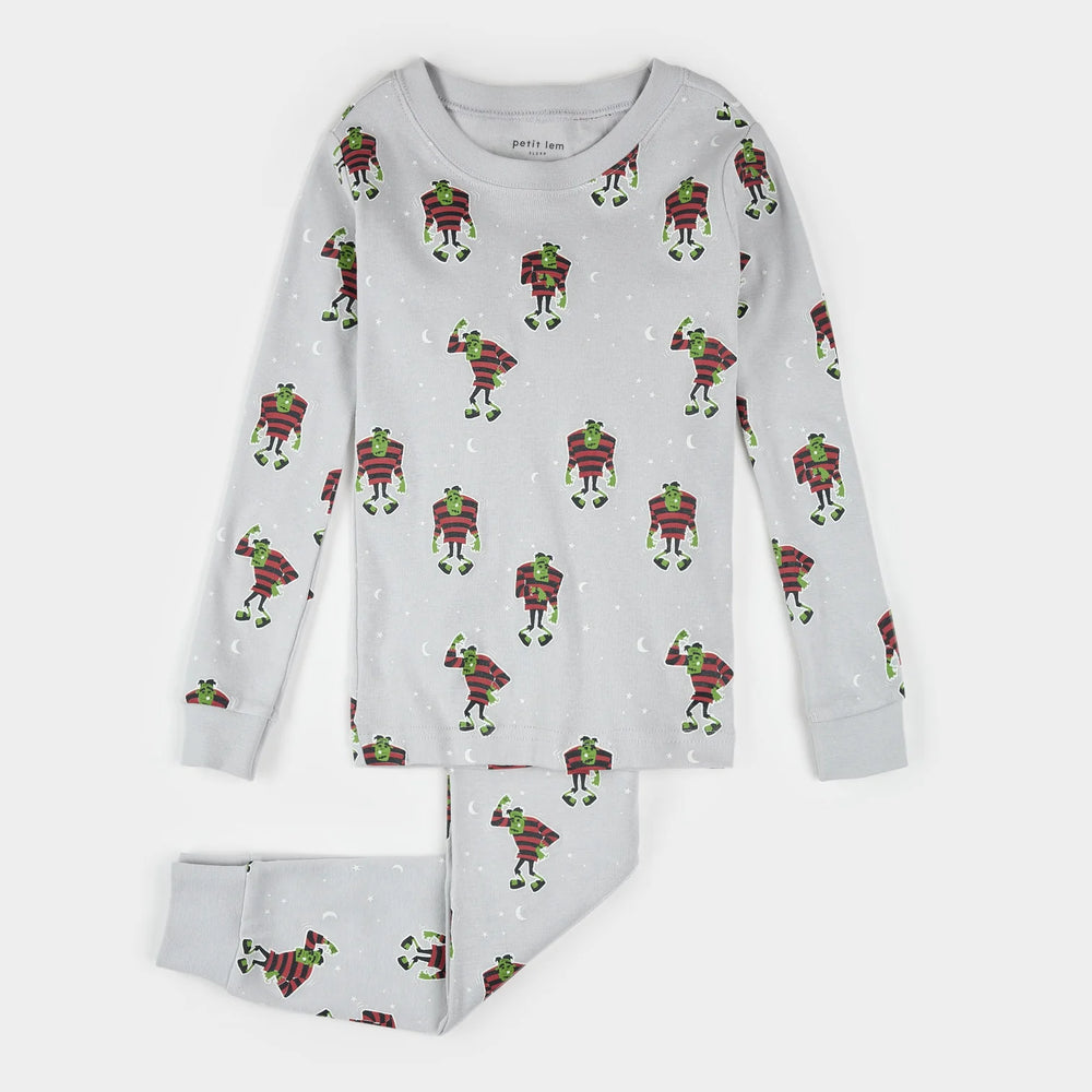 PETIT LEM - LITTLE KIDS FRANKENSTEIN PJ SET 