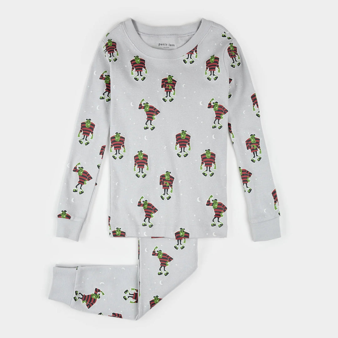 PETIT LEM - LITTLE KIDS FRANKENSTEIN PJ SET 