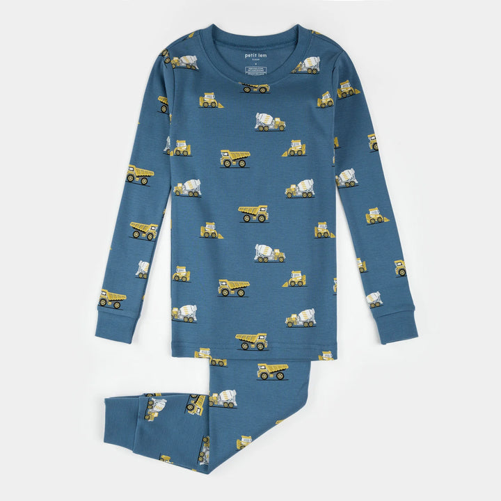 PETIT LEM - KIDS Construction Truck Print PJ SET 