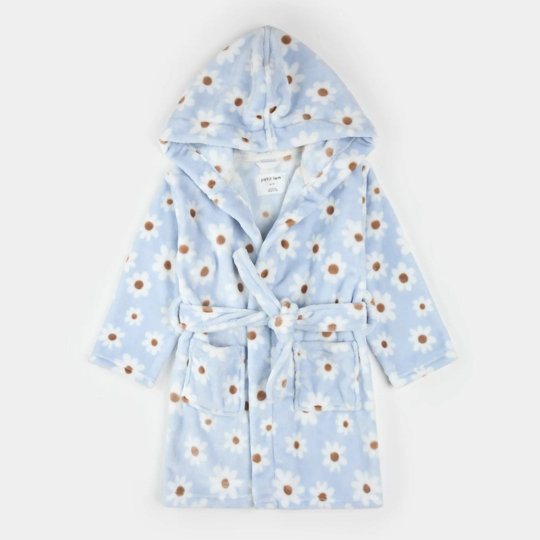 PETIT LEM - KIDS DAISY PRINT PLUSH ROBE