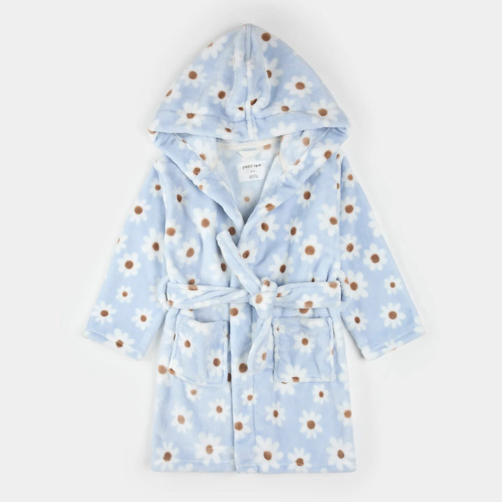 PETIT LEM - KIDS DAISY PRINT PLUSH ROBE
