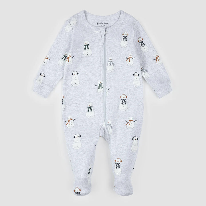 PETIT LEM - KIDS Snowman Print Sleeper