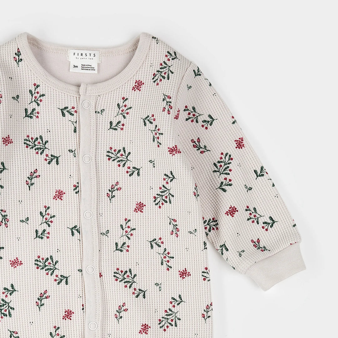 PETIT LEM - WINTERBERRY HOLLY PRINT SLEEPER
