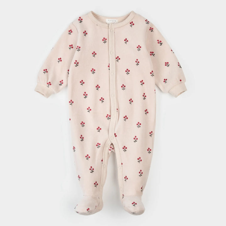 PETIT LEM - KIDS VELOUR WINTERBERRY SLEEPER