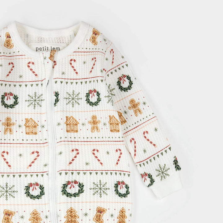 PETIT LEM- BABY HOLIDAY TREATS FAIR ISLE SLEEPER