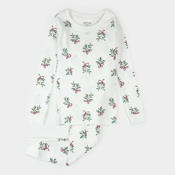 PETIT LEM- KIDS MISTLETOE PJ SET
