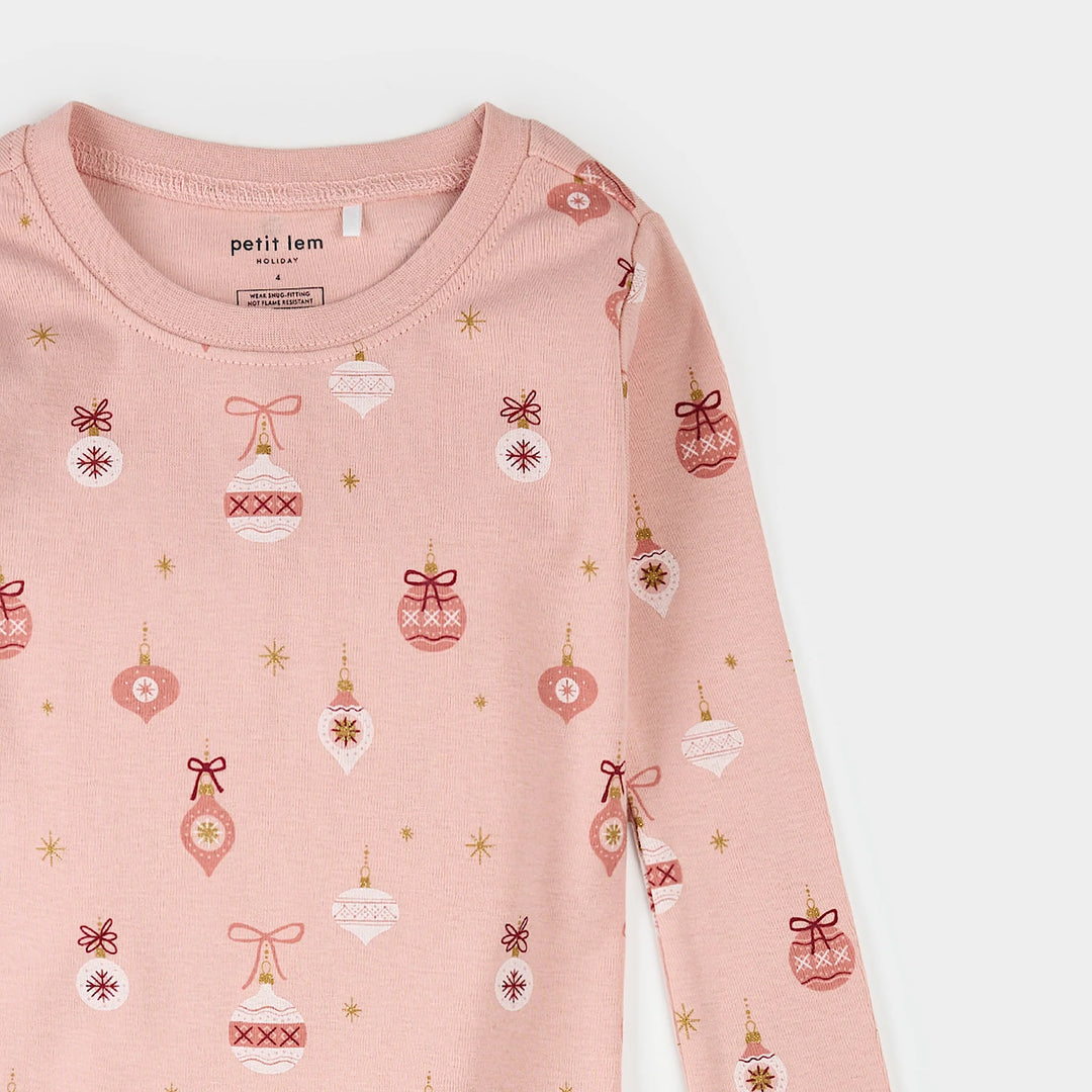 PETIT LEM- KIDS ORNAMENT ROSE PJ SET (8-14)