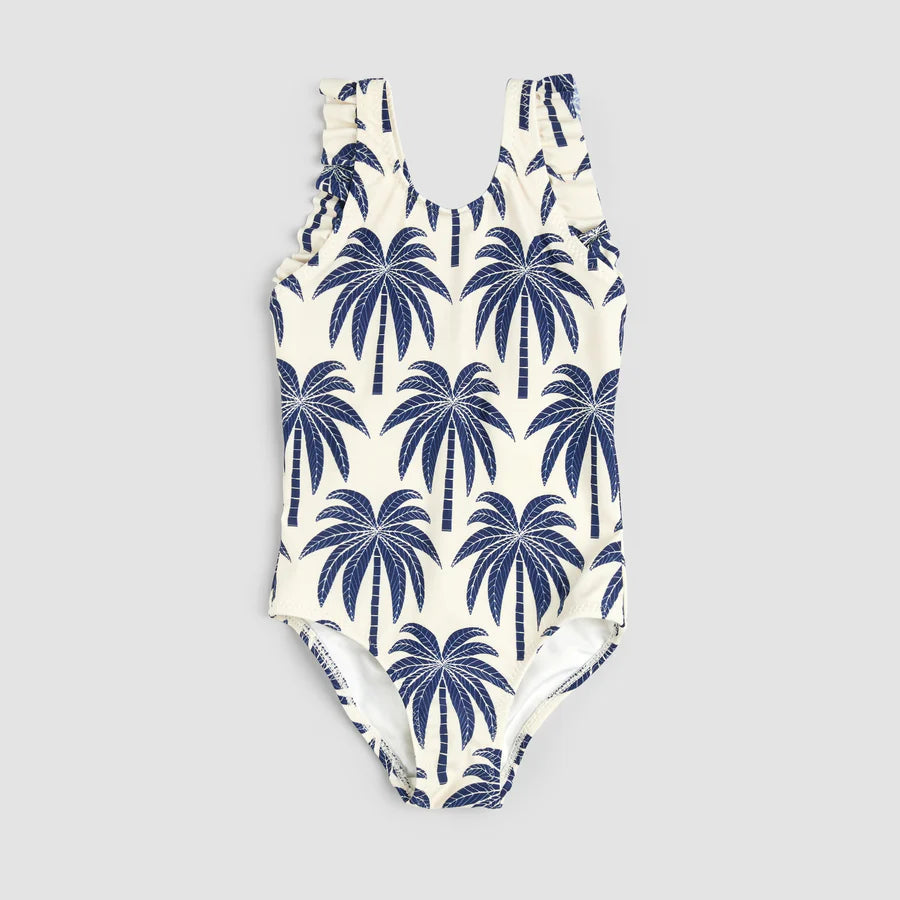 MILES THE LABEL- KIDS PALM TREE PRINT SWIMSUIT