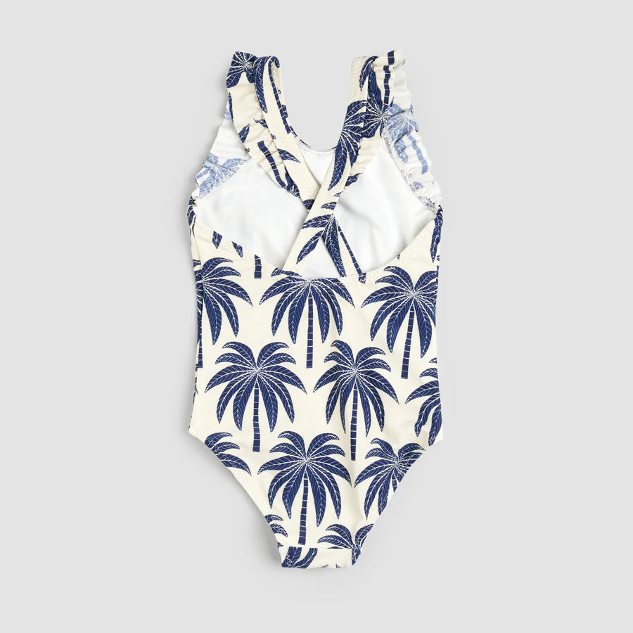 MILES THE LABEL- KIDS PALM TREE PRINT SWIMSUIT