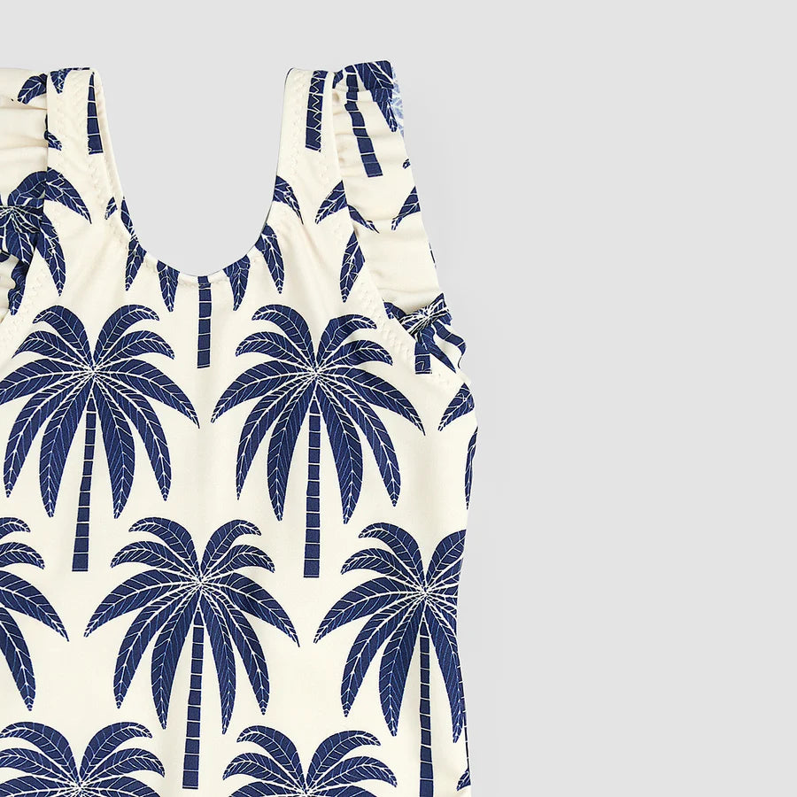 MILES THE LABEL- KIDS PALM TREE PRINT SWIMSUIT