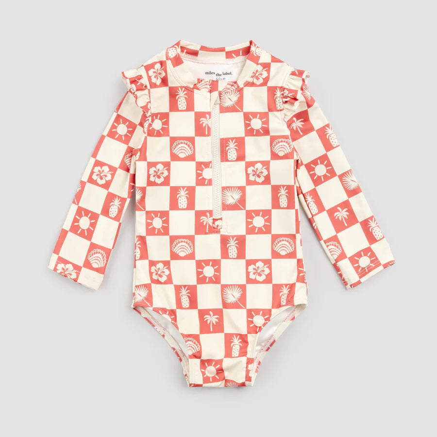MILES THE LABEL- KIDS LONG-SLEEVE SWIMSUIT