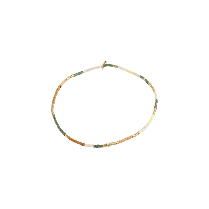 PILGRIM - ALISON ANKLE CHAIN BROWN,GOLD-PLATED -GOLD PLATED