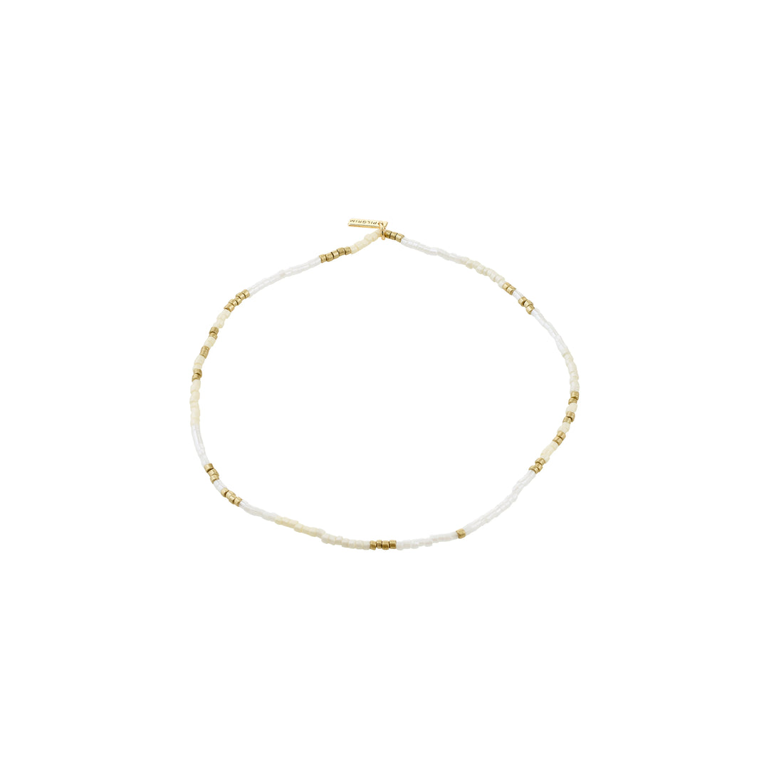 PILGRIM - ANKLE CHAIN : ALISON : GOLD PLATED : WHITE - GOLD PLATED