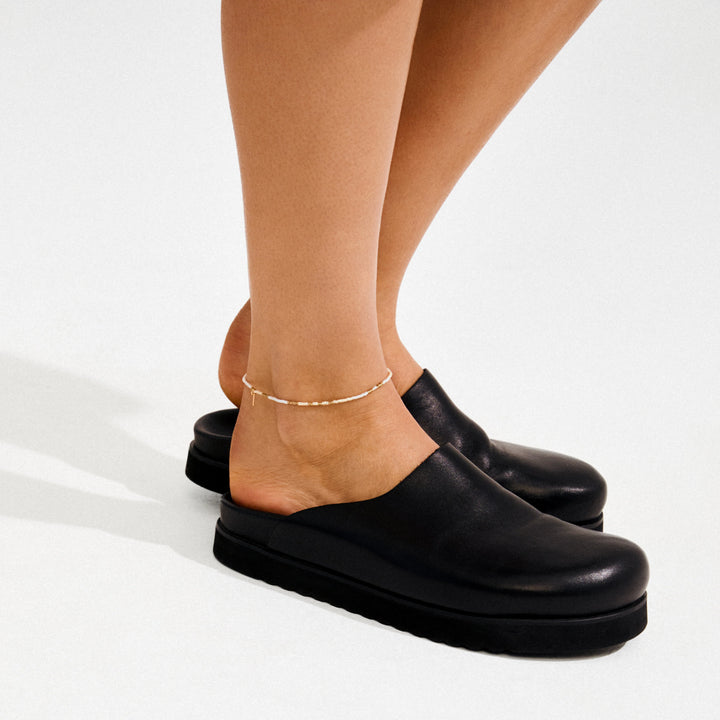 PILGRIM - ANKLE CHAIN : ALISON : GOLD PLATED : WHITE - GOLD PLATED