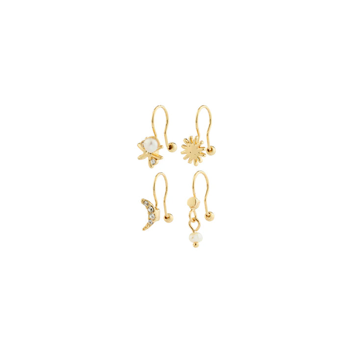 PILGRIM - EVON EAR CUFF 4-IN-1 SET, GOLD-PLATED - GOLD PLATED