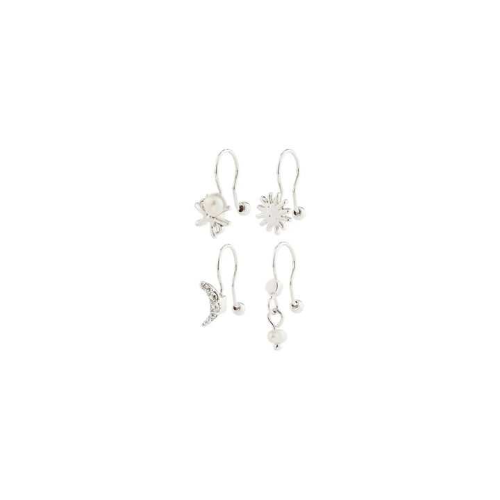 PILGRIM - EVON EAR CUFF 4-IN-1 SET, SILVER-PLATED - SILVER PLATED