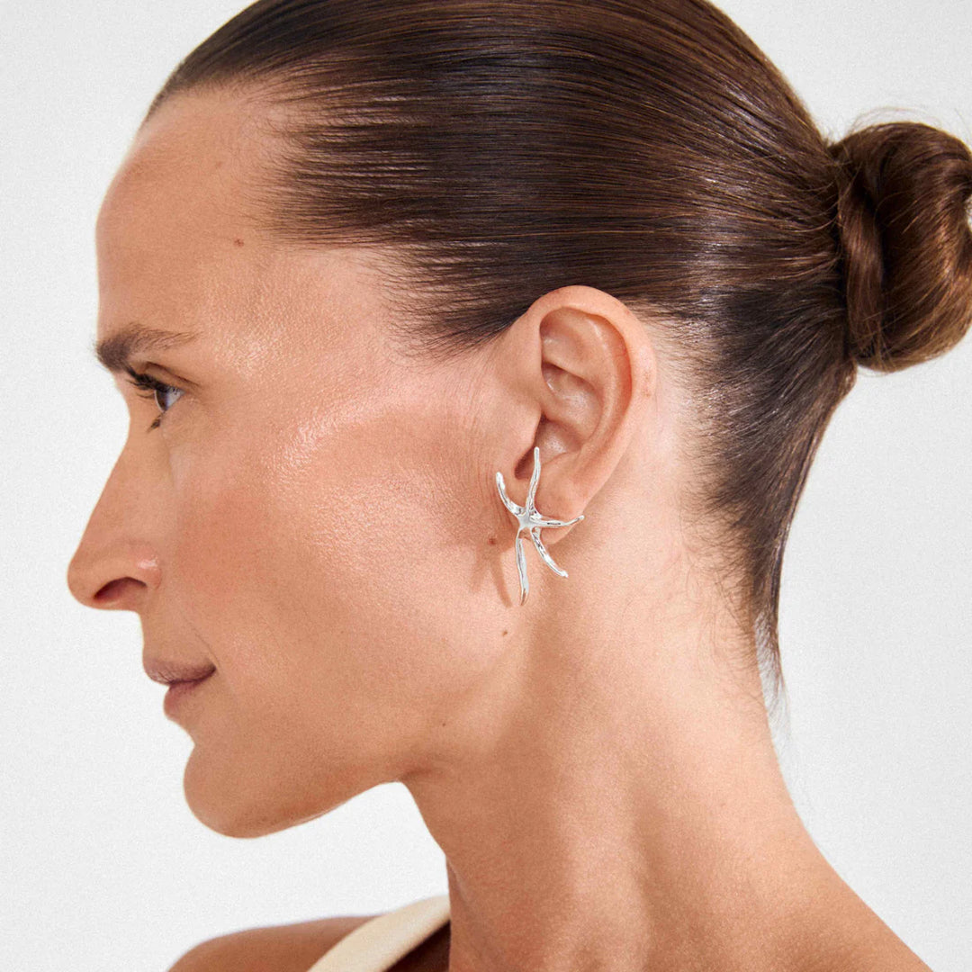 PILGRIM - PRISM EARRINGS SILVER-PLATED