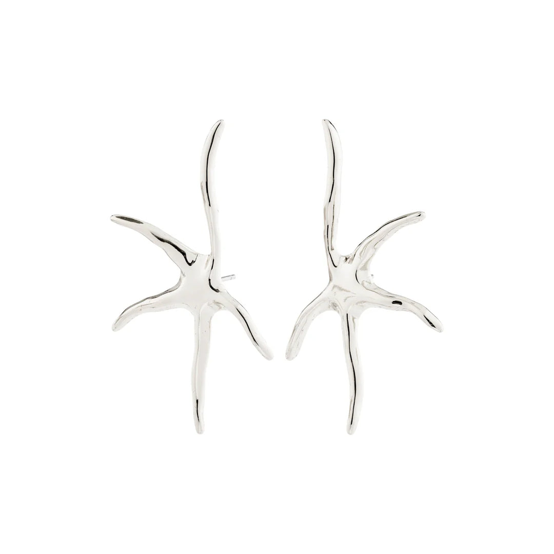 PILGRIM - PRISM EARRINGS SILVER-PLATED
