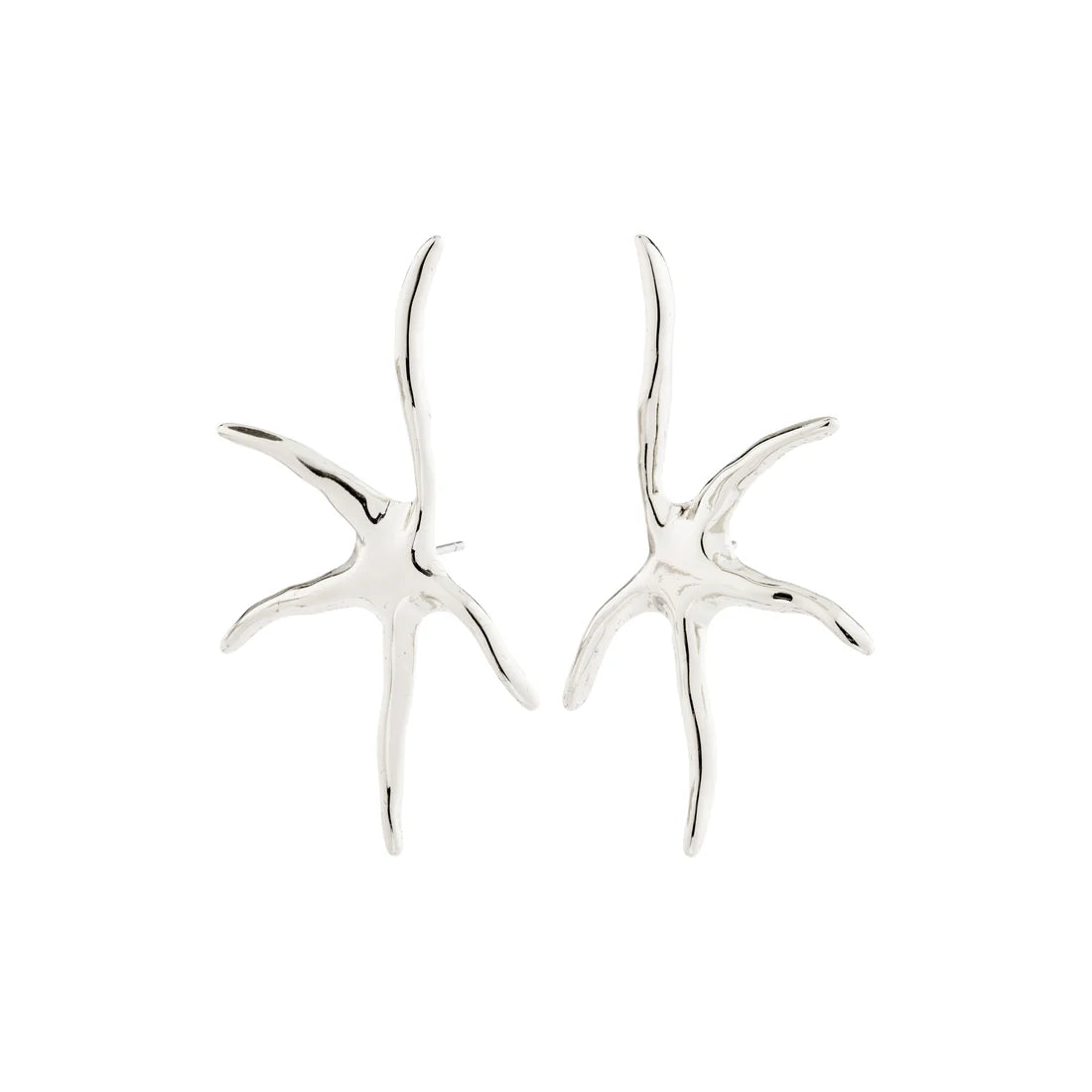PILGRIM - PRISM EARRINGS SILVER-PLATED