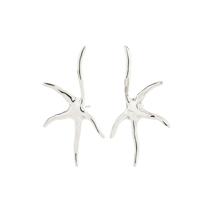 PILGRIM - PRISM EARRINGS SILVER-PLATED
